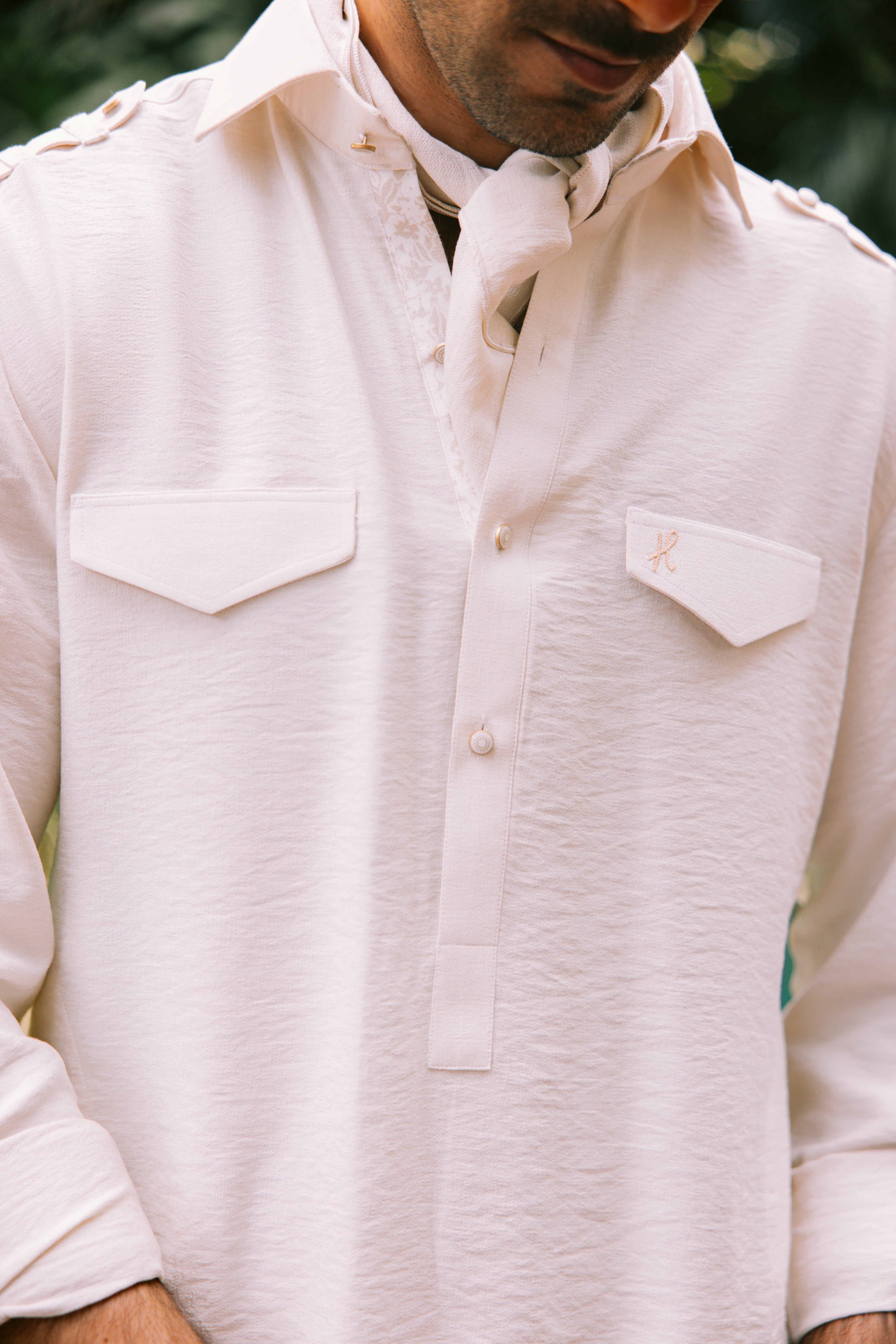 IVORY LINEN KURTA PAJAMA