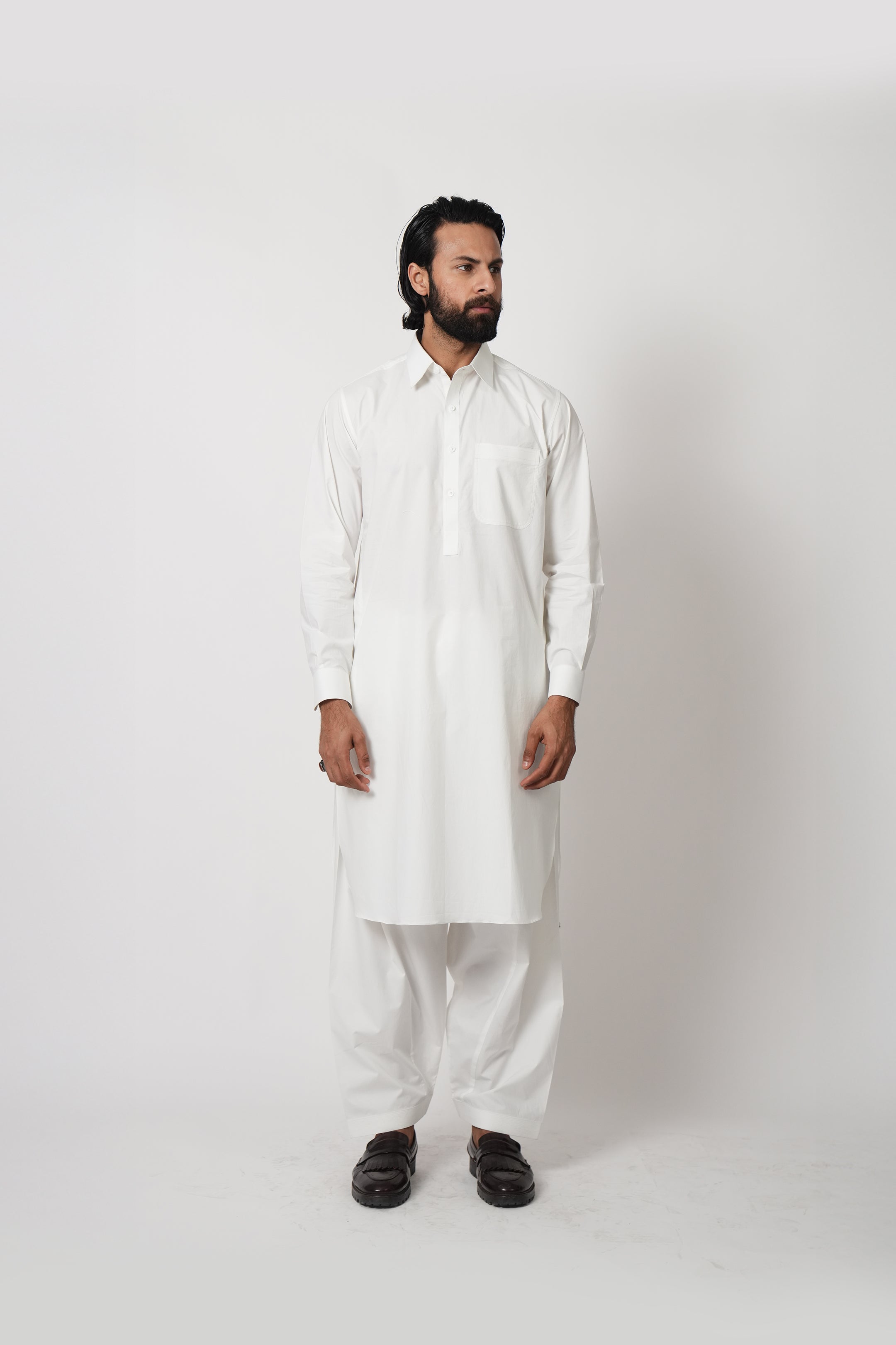 White Cotton Shalwar Kameez