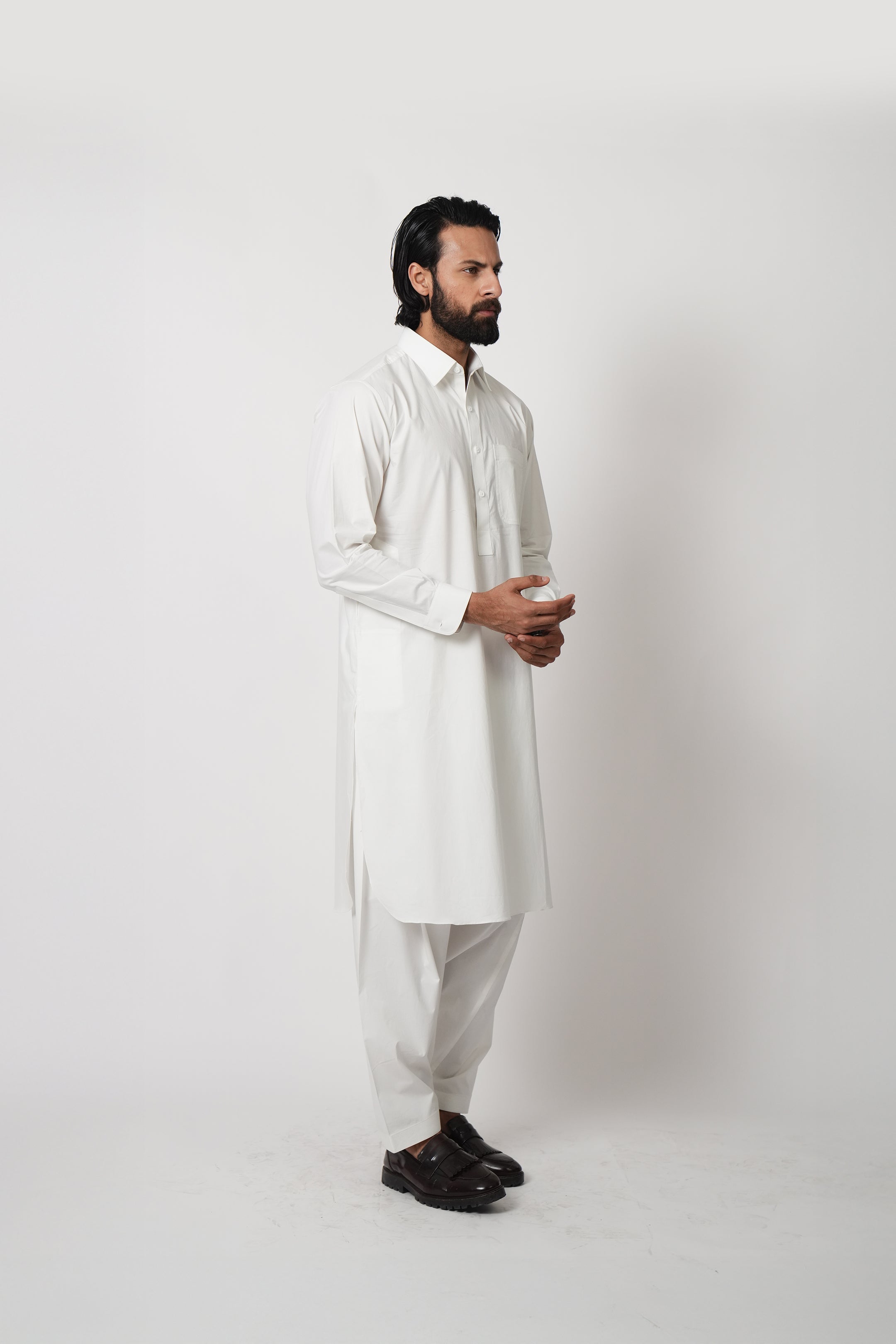 White Cotton Shalwar Kameez