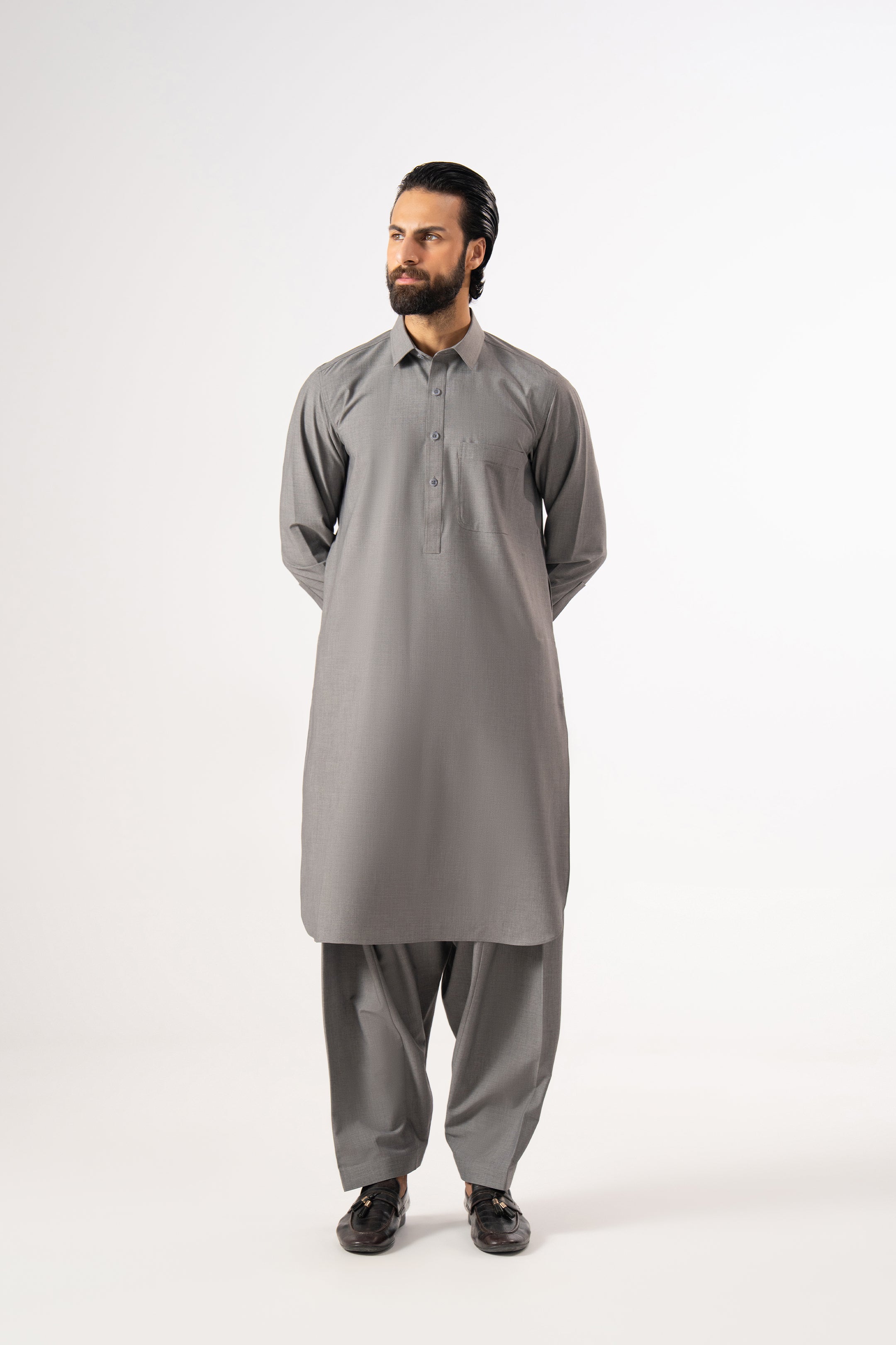 Light Grey Shalwar Kameez
