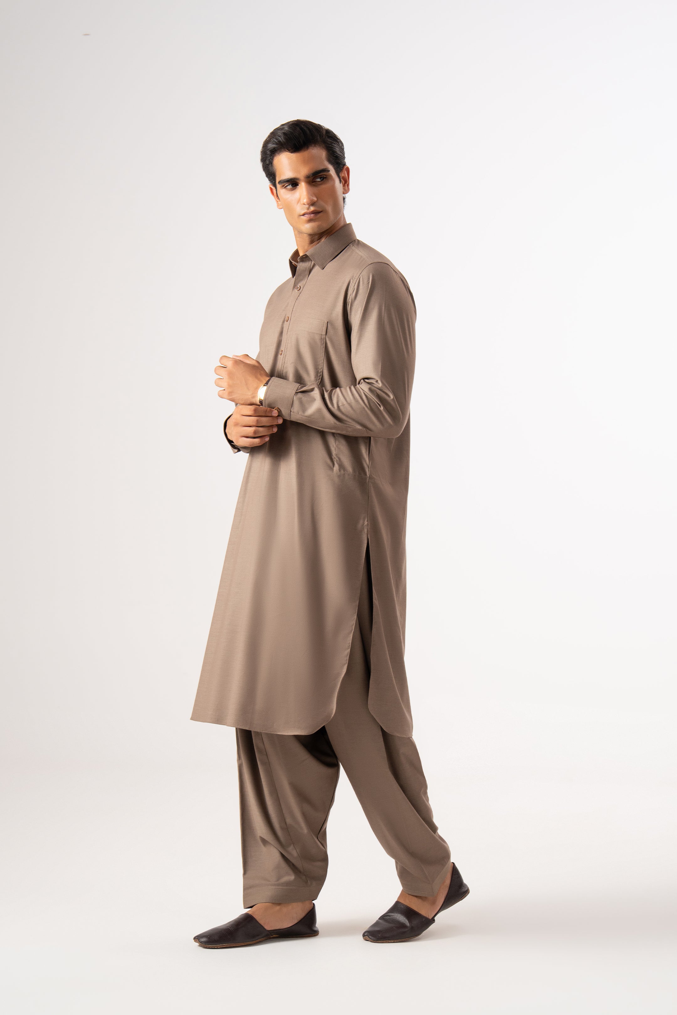 Light Brown Shalwar Kameez