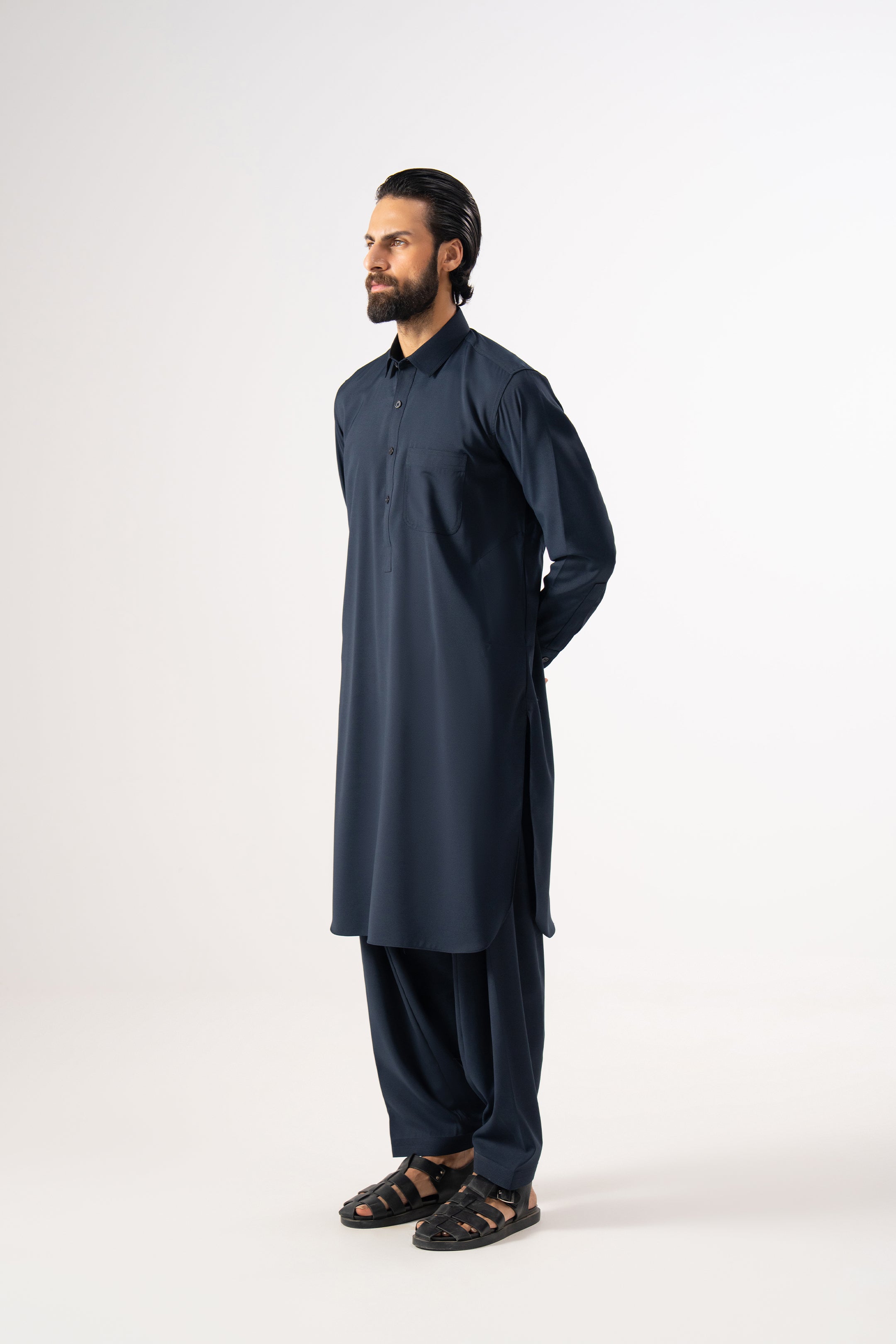 Navy Blue Shalwar Kameez
