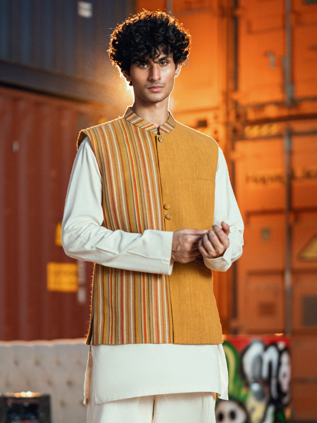 Mustard Formal Waistcoat - AL-WC-493