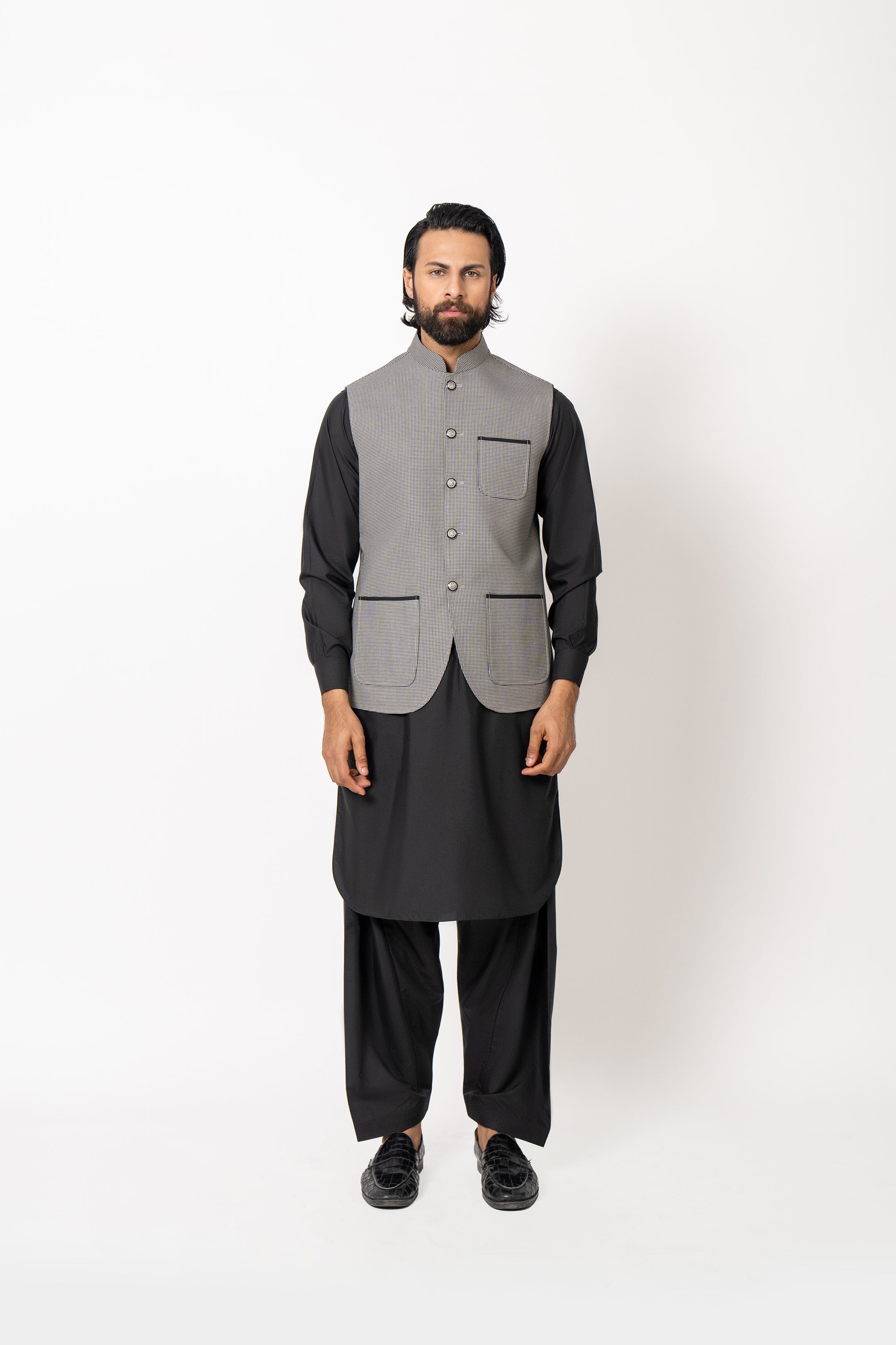 Grey Check waistcoat