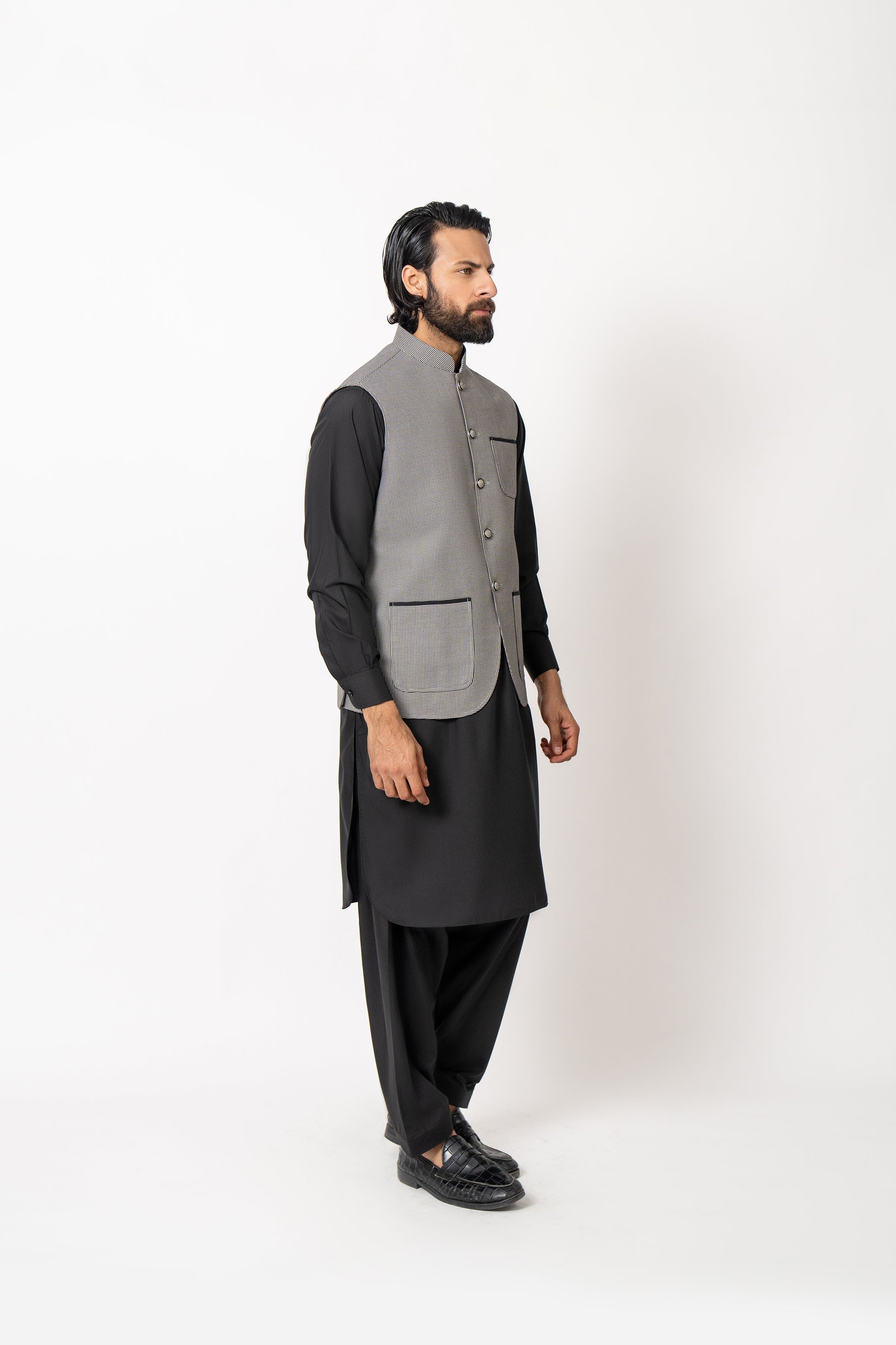 Grey Check waistcoat