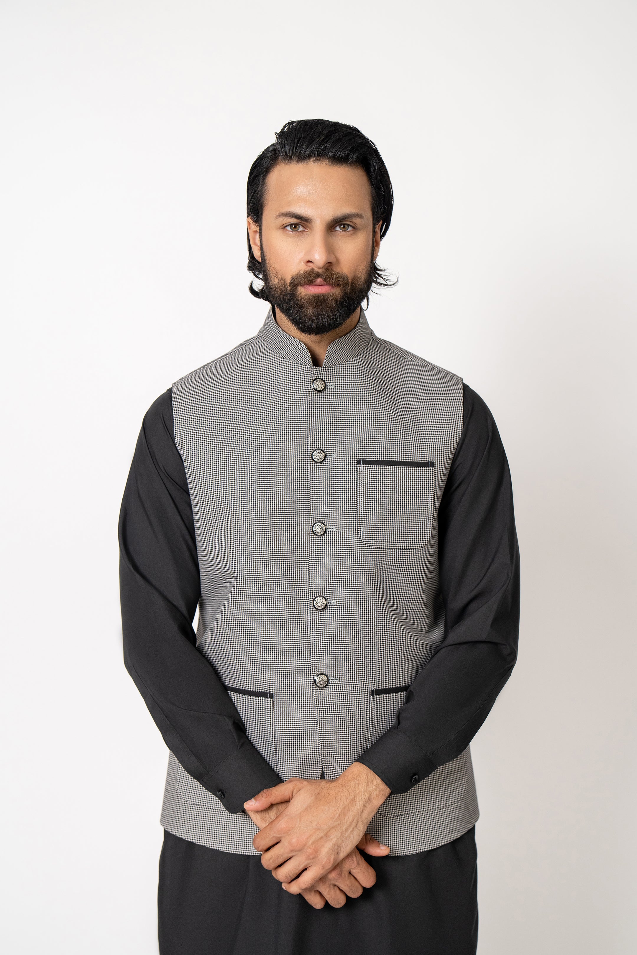 Grey Check waistcoat