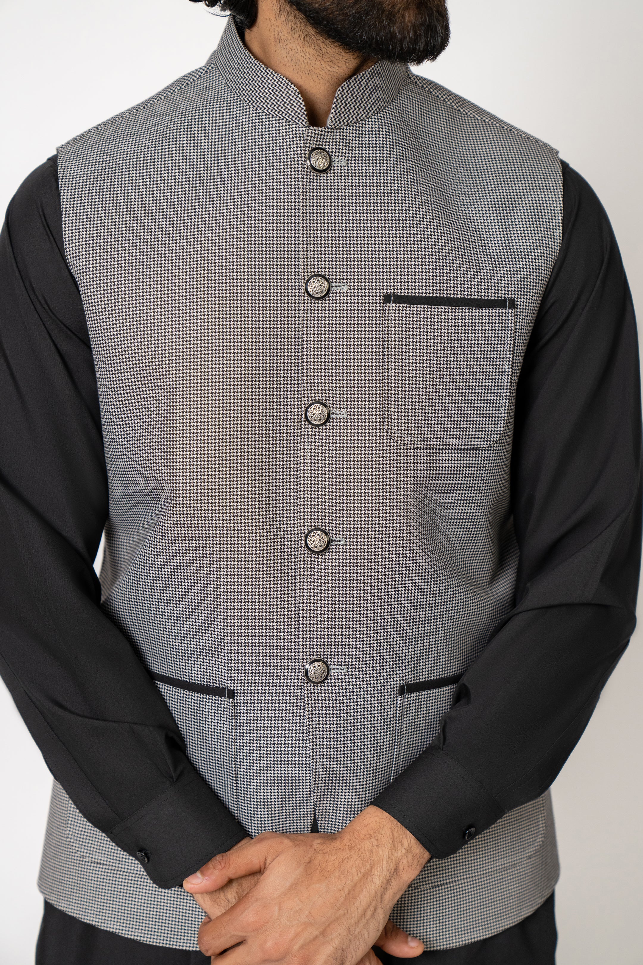 Grey Check waistcoat