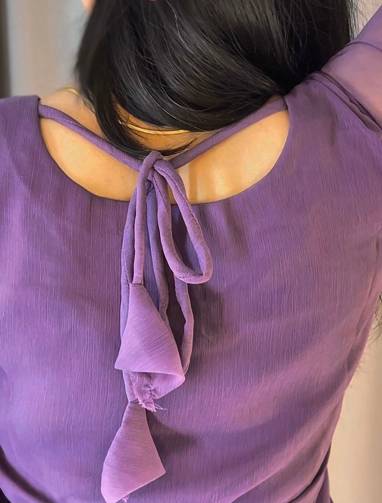 Purple Chiffon Saree