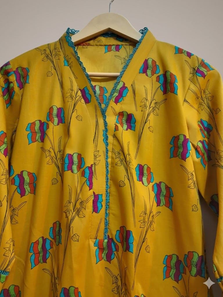 2pc Digital Lawn Print Shirt And Wide Leg Trouser