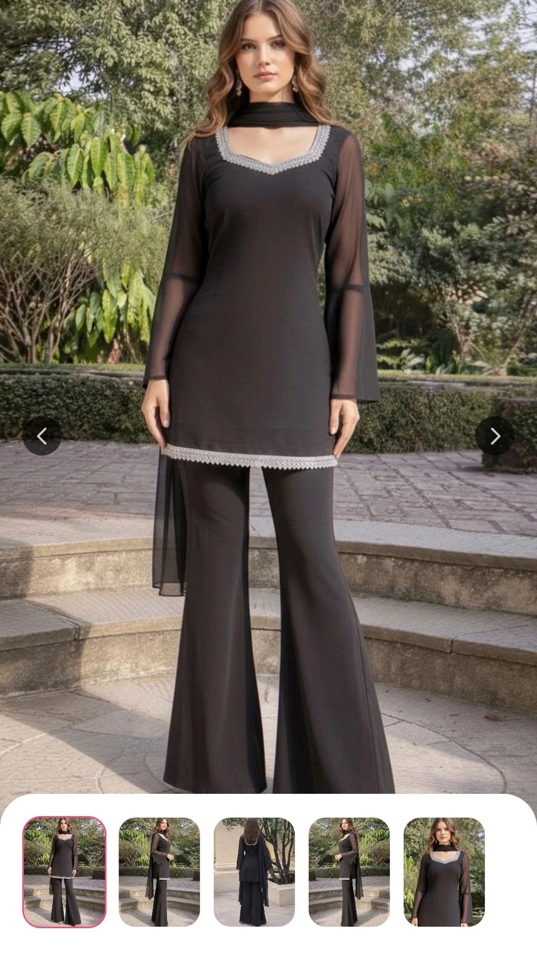 Midnight Black Grace Chiffon Dress