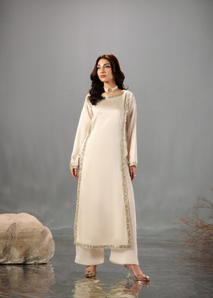 Alyzza Off-White Silk Suit – Festive & Party Wear Kurta Set