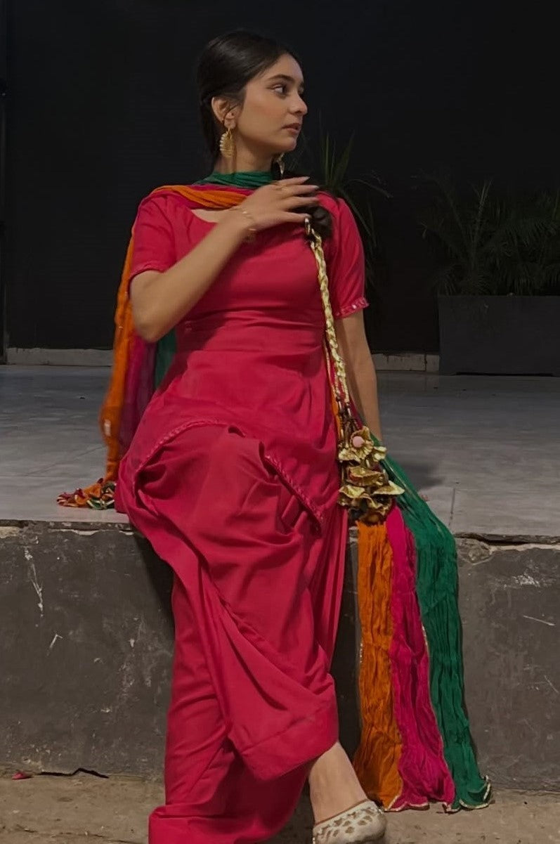 Pink Farshi Shalwar Two-Piece Lawn Suit